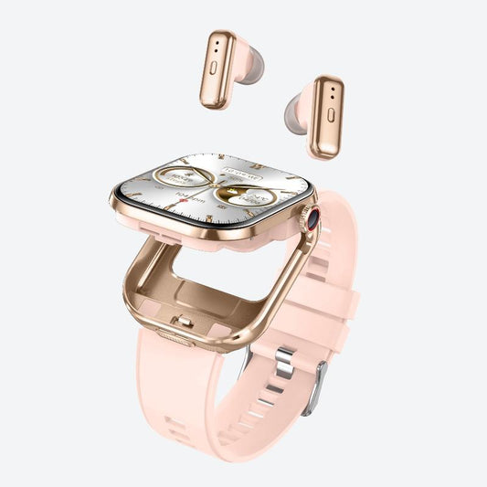 2-In-1 Wireless Headset Smartwatch, Smart Watch with Earbuds, Comes with a Silicone Protective Case, Wireless Calling, Music Play, Fitness Tracker, Smartwatch for Men Women, Compatible with Android and Iphone,The Best Gift for Family and Friends