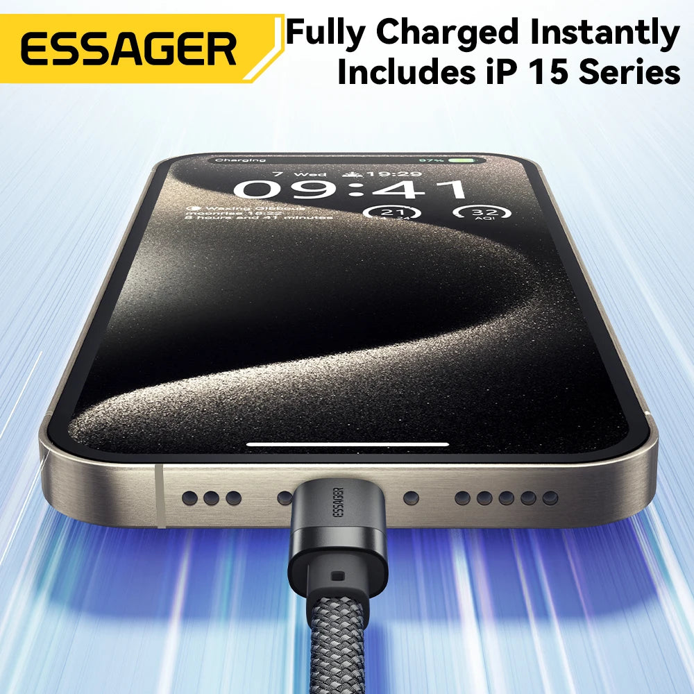 100W Magnetic USB-C to C Cable – Ultra-Fast Charging for iPhone 15, Laptops & Samsung (65W Data Sync)