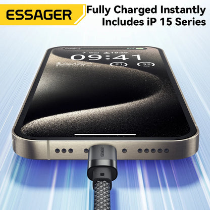 100W Magnetic USB-C to C Cable – Ultra-Fast Charging for iPhone 15, Laptops & Samsung (65W Data Sync)