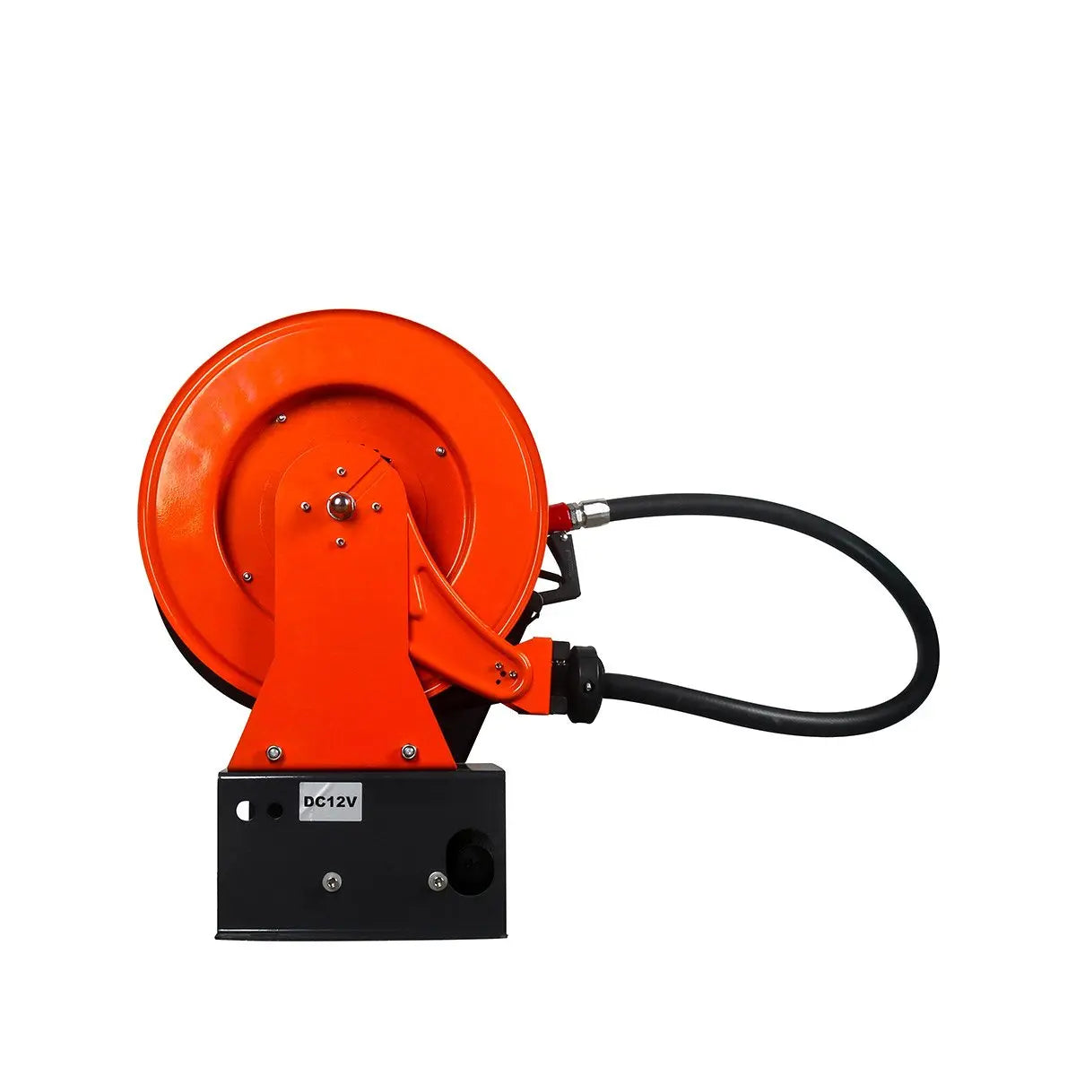 Portable Diesel Transfer Pump W/49’ Hose Reel, Auto Shut Off, DC 12-Volt, 15 GPM, TMG-DFP10