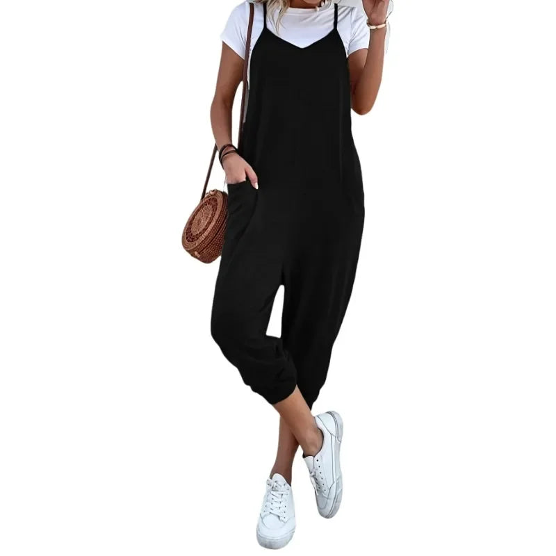 ☀️ Plus Size Summer Wide-Leg Jumpsuit – 1XL to 5XL Effortless Style Meets All-Day Comfort