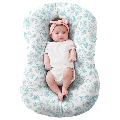 🌿 Organic Muslin Baby Lounger Cover – Snuggle Me® Compatible, Ultra-Breathable & Machine Washable
